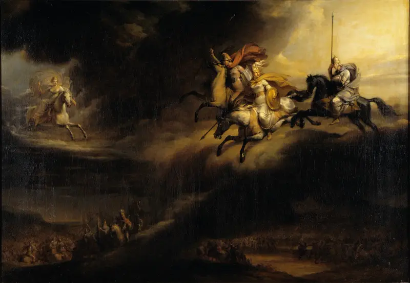 Valkyries Riding Into Battle av Johan Gustaf Sandberg