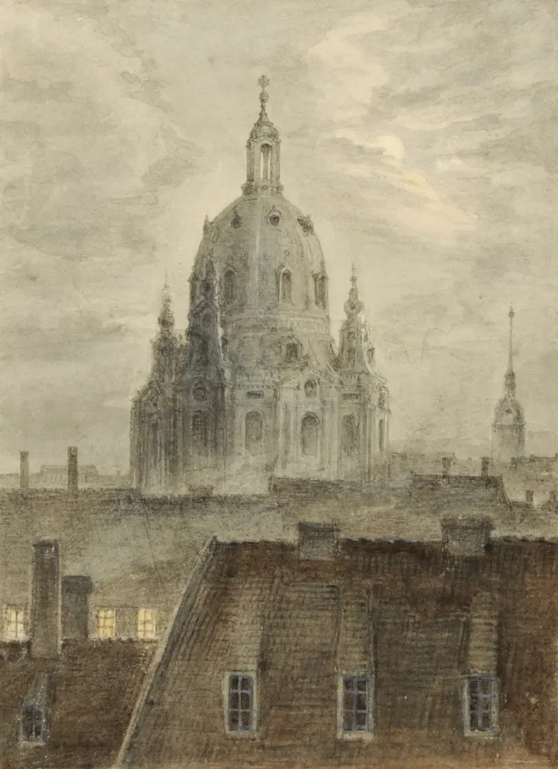 Frauenkirche i Dresden av Carl Gustav Carus