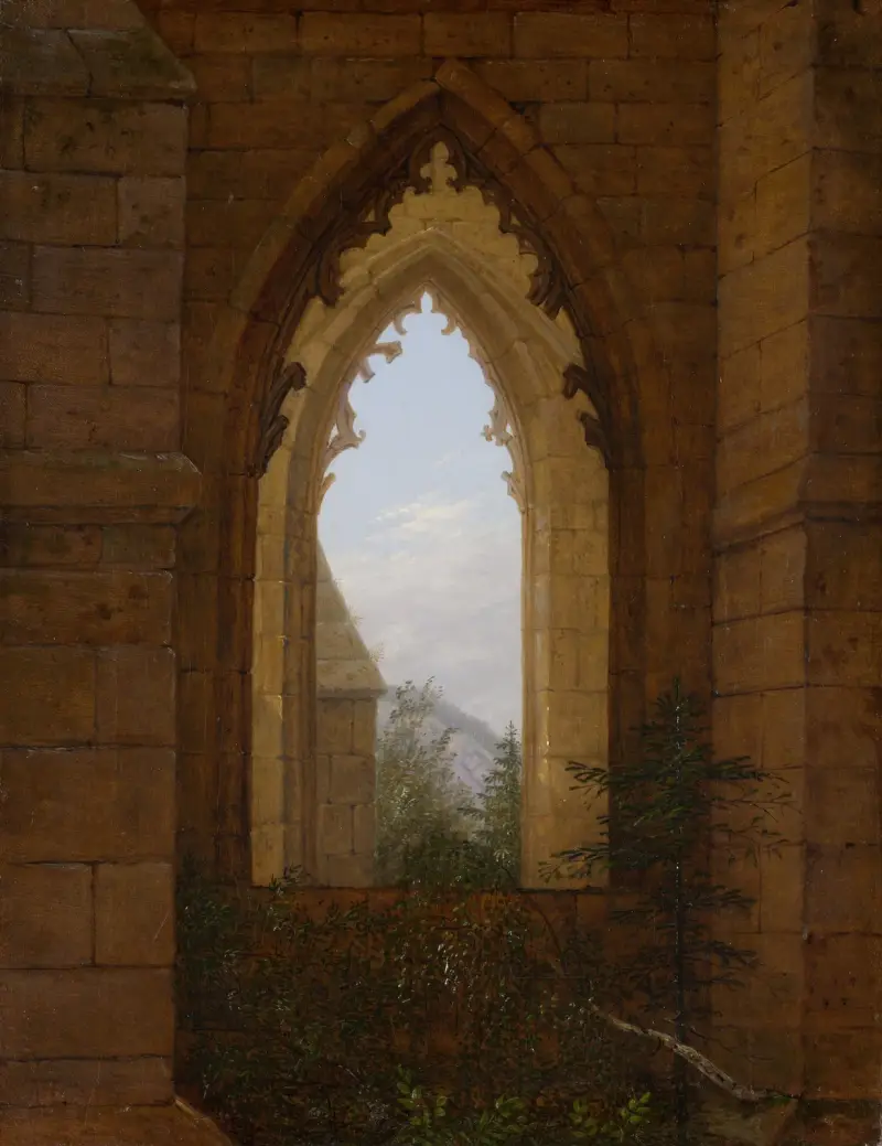 Gotiska fönster i klosterruinen vid Oybin av Carl Gustav Carus