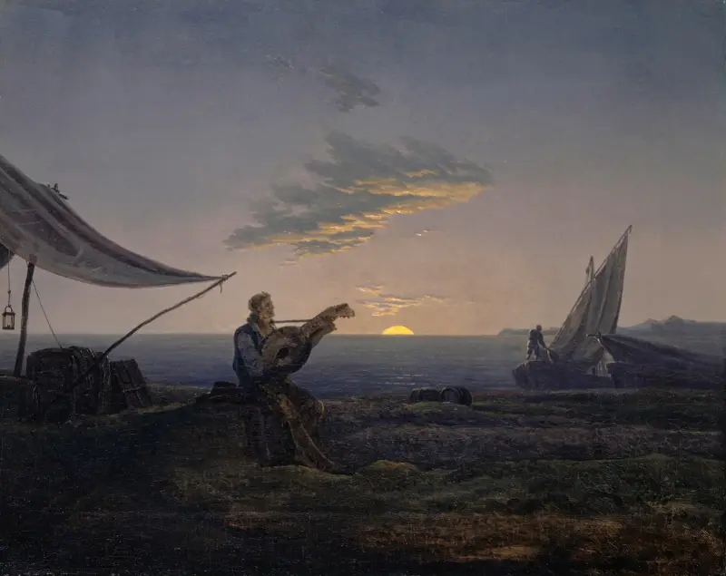 Moon Rising over the Sea av Carl Gustav Carus