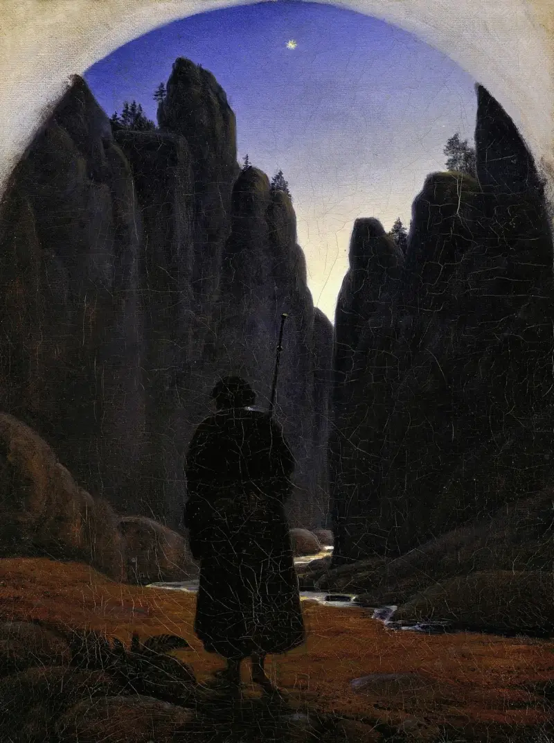 Pilgrim i en klippdal av Carl Gustav Carus