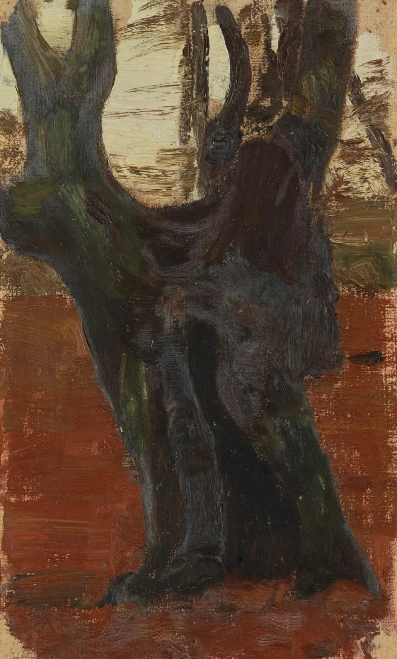 Trädstudie av Gustav Kampmann