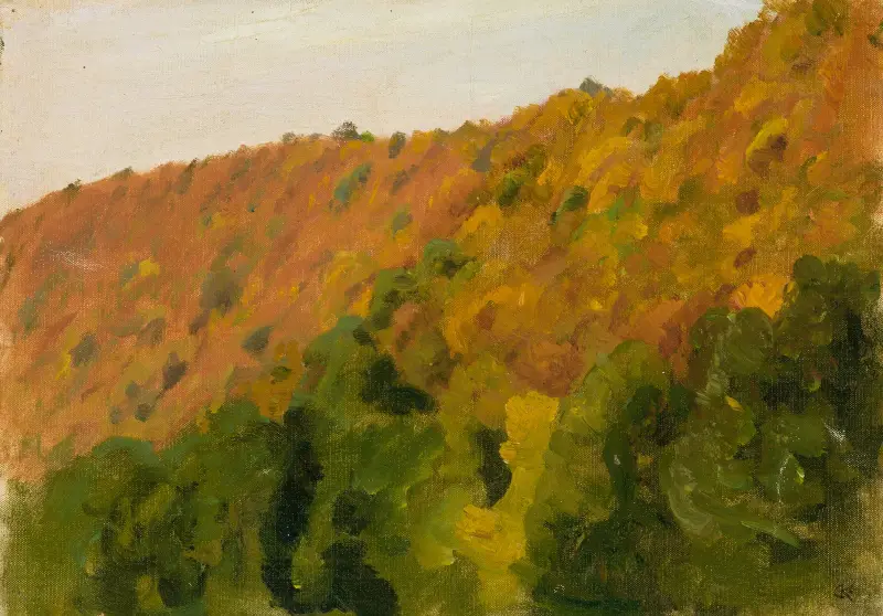 Herbstwald im Bärental von Gustav Kampmann