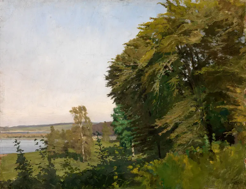 Landschaft aus Schleswig-Holstein von Gustav Kampmann
