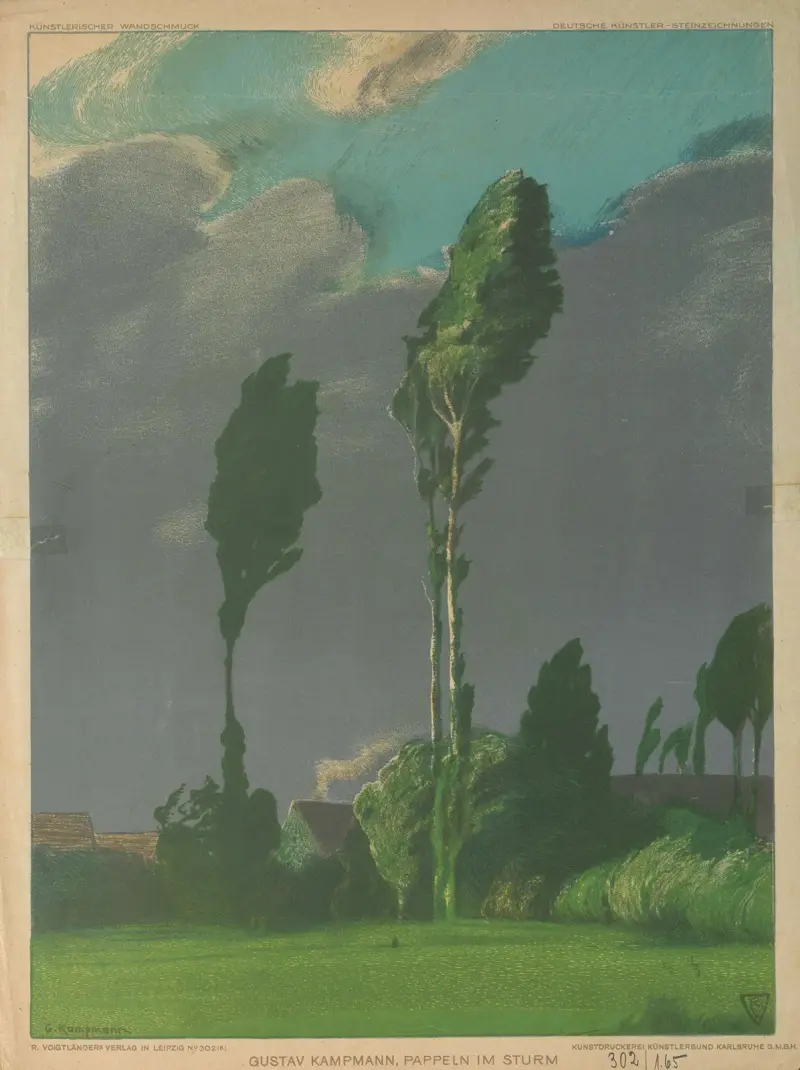 Poppeln i storm av Gustav Kampmann