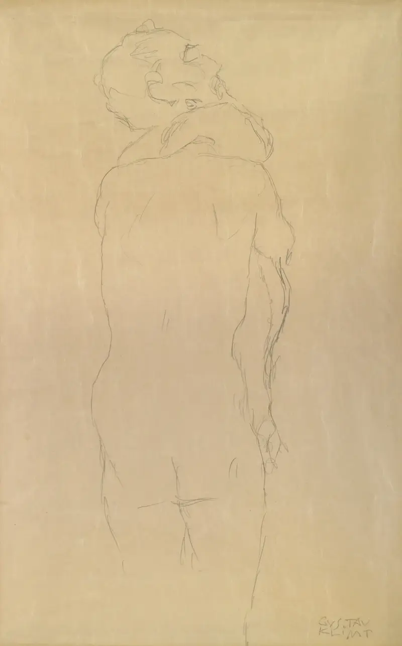 Adam und Eva (Studie) von Gustav Klimt