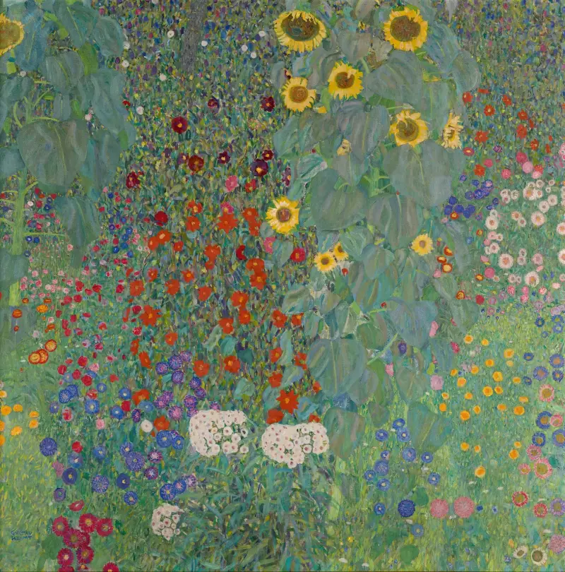 Venkovská zahrada se slunečnicemi, Gustav Klimt
