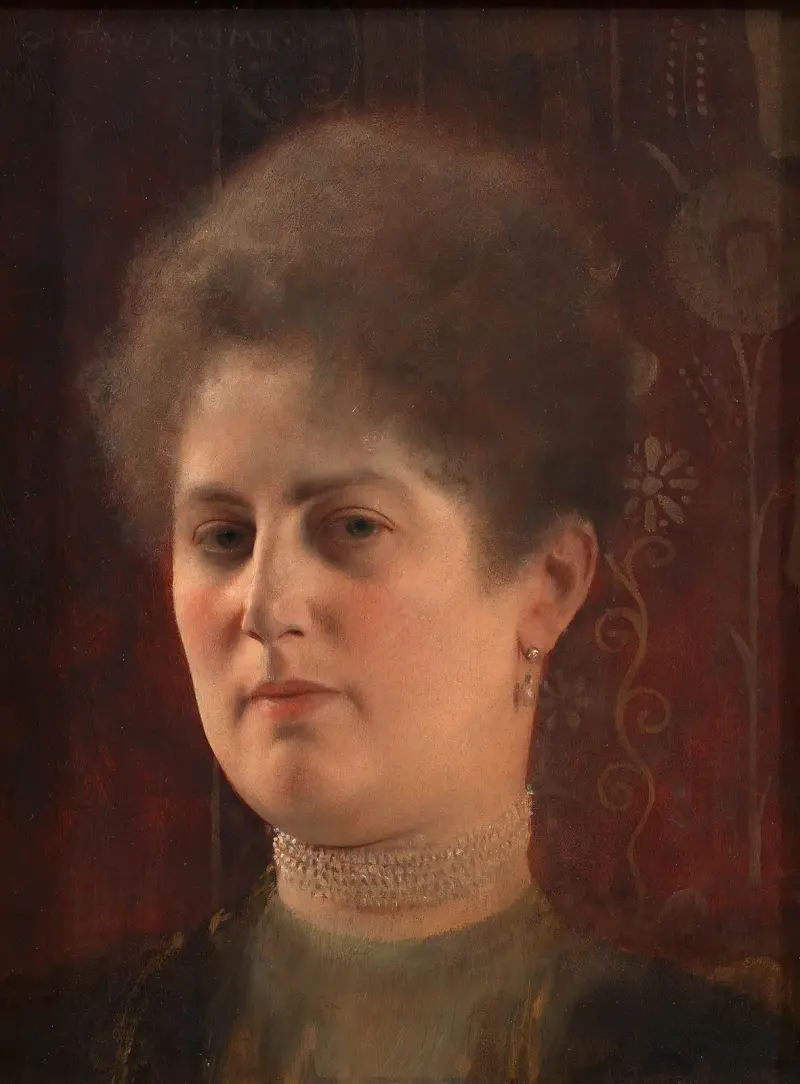 Bildnis einer unbekannten Frau (Frau Heymann) av Gustav Klimt
