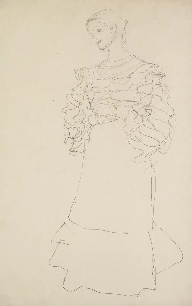 Bildnis Magda Mautner-Markhof Studie av Gustav Klimt