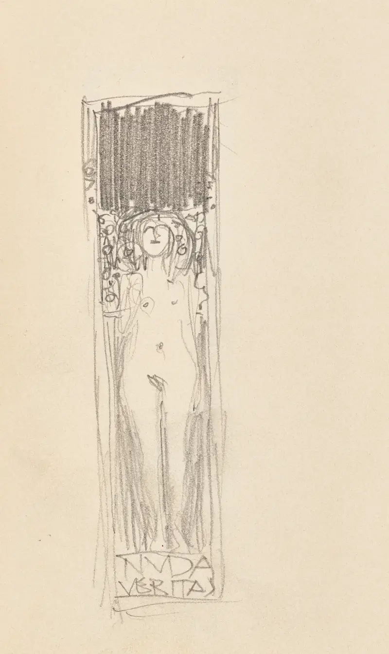 Design for the painting ‘Nuda Veritas’ av Gustav Klimt