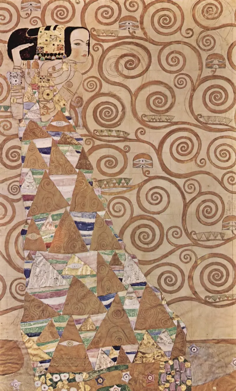 Erwartung (aus dem Lebensbaum) von Gustav Klimt