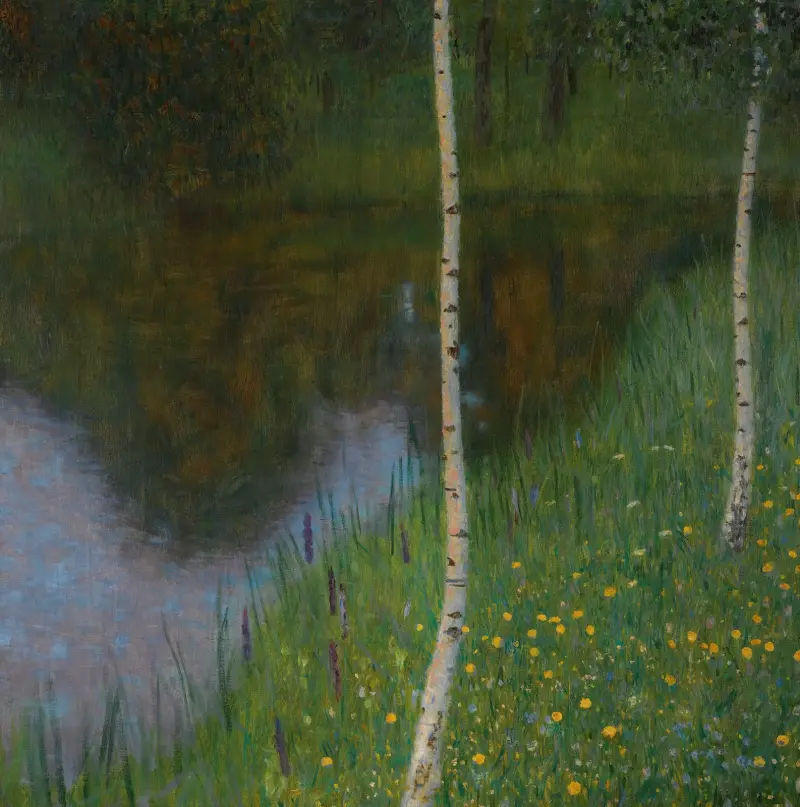 Seeufer mit Birken von Gustav Klimt