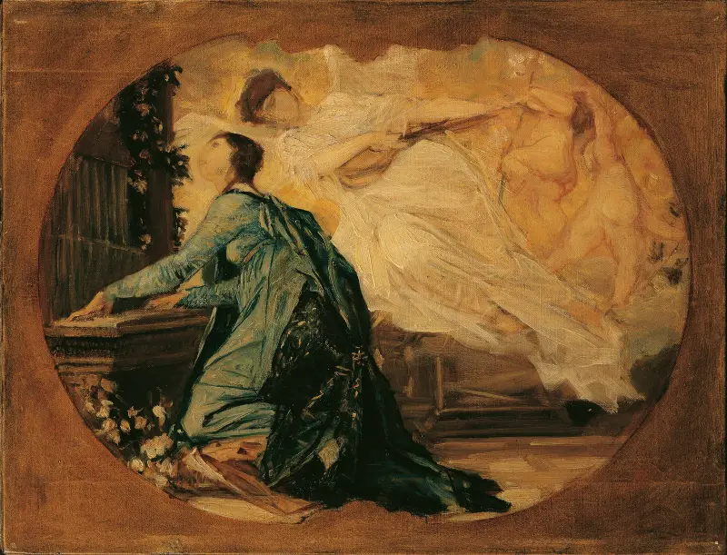 Varhaník (alegorie církevní hudby), Gustav Klimt