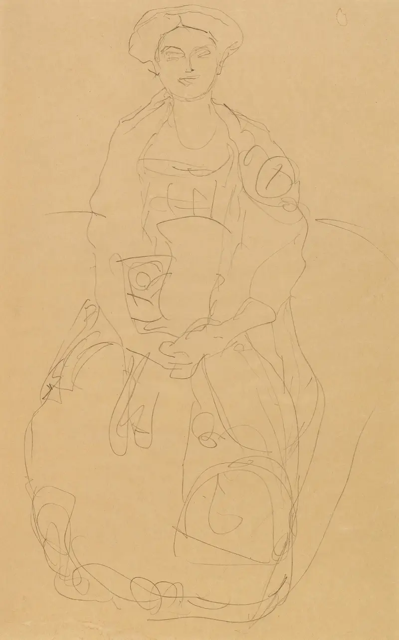 Portrait of Eugenia (Mäda) Primavesi, 1912 av Gustav Klimt