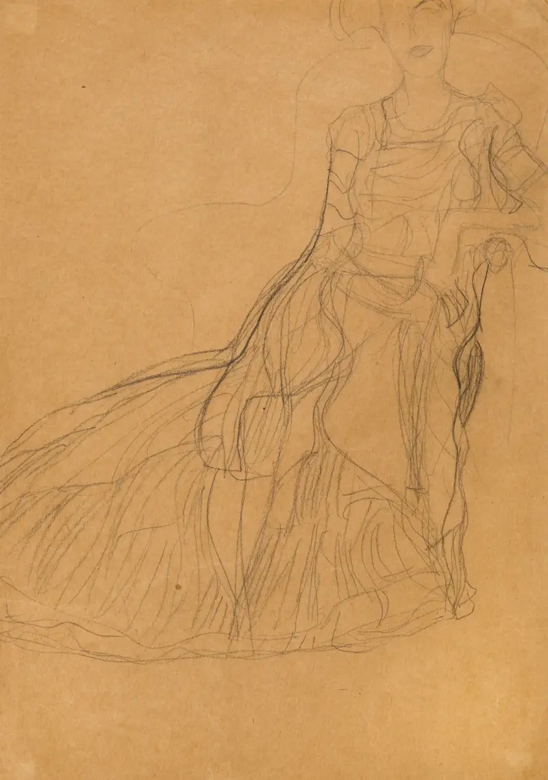 Sedící dáma (Adele Bloch-Bauerová), Gustav Klimt