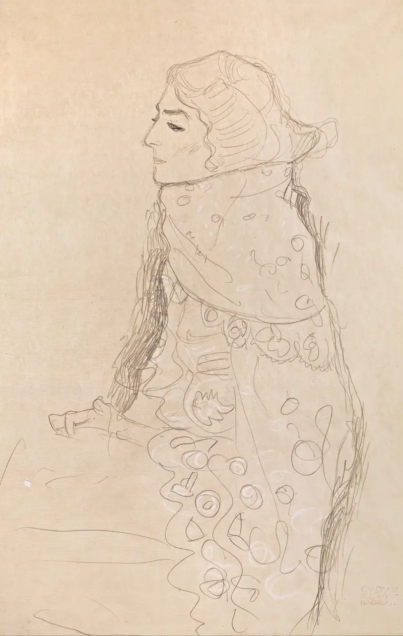 Seated Woman av Gustav Klimt