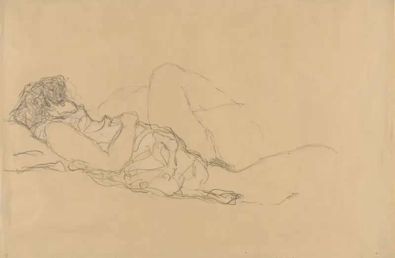 Sleeping Woman av Gustav Klimt
