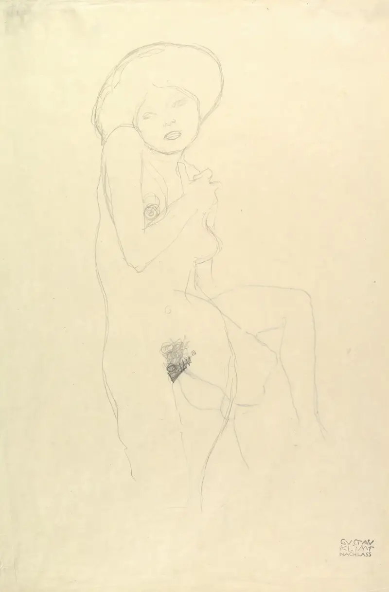 Stehender Akt von Gustav Klimt