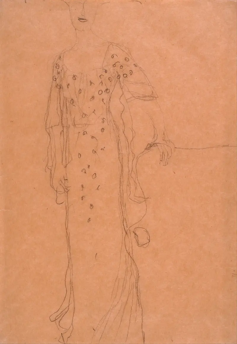 Study for Portrait of Adele Bloch-Bauer I av Gustav Klimt