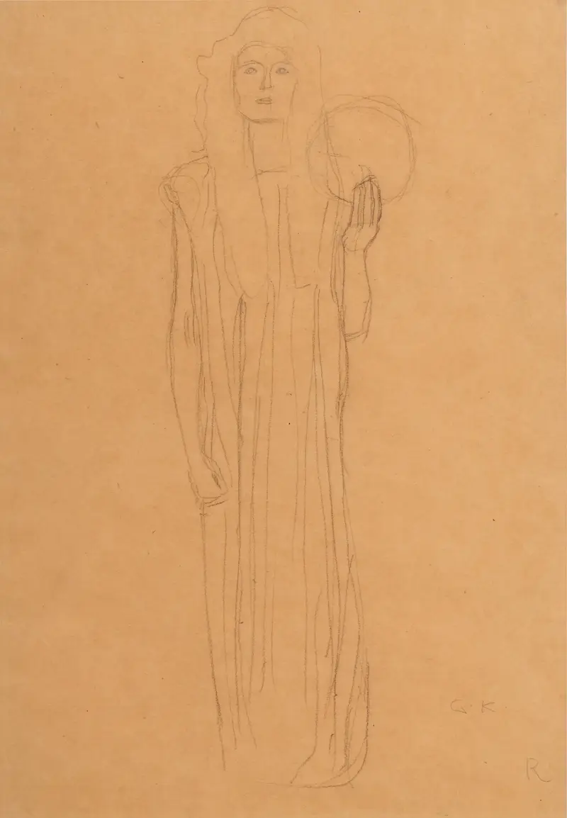 Viktoria von vorne (Viktoria from the Front) av Gustav Klimt