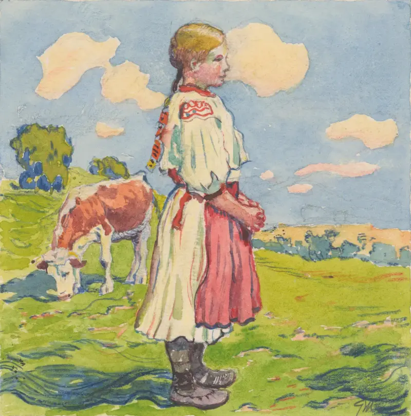 10. – Shepherdess av Gustáv Mallý