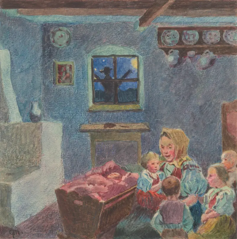 16. – Mamma med barn av Gustáv Mallý