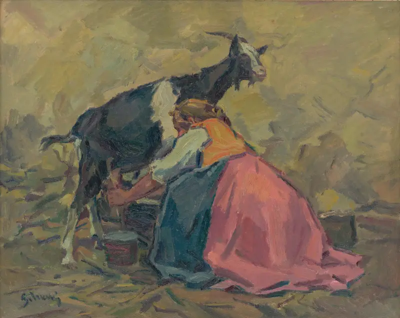 Milking von Gustáv Mallý