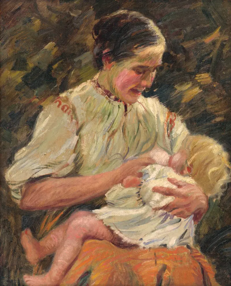Stillende Mutter, 1923 von Gustáv Mallý