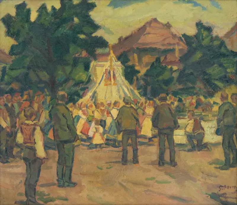Prayer Meeting near Pezinok av Gustáv Mallý