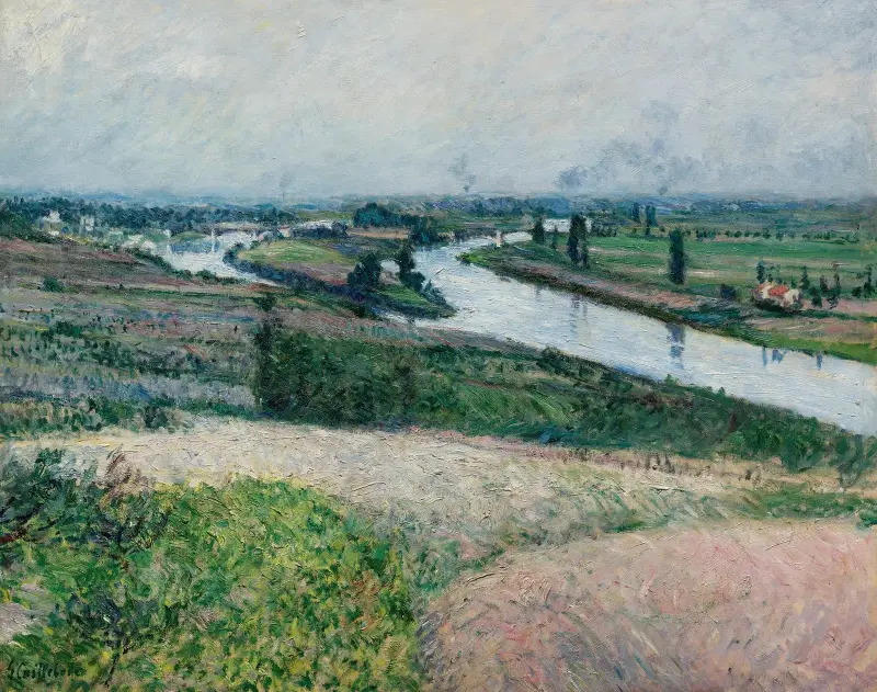 La Seine À La Pointe D’epinay av Gustave Caillebotte