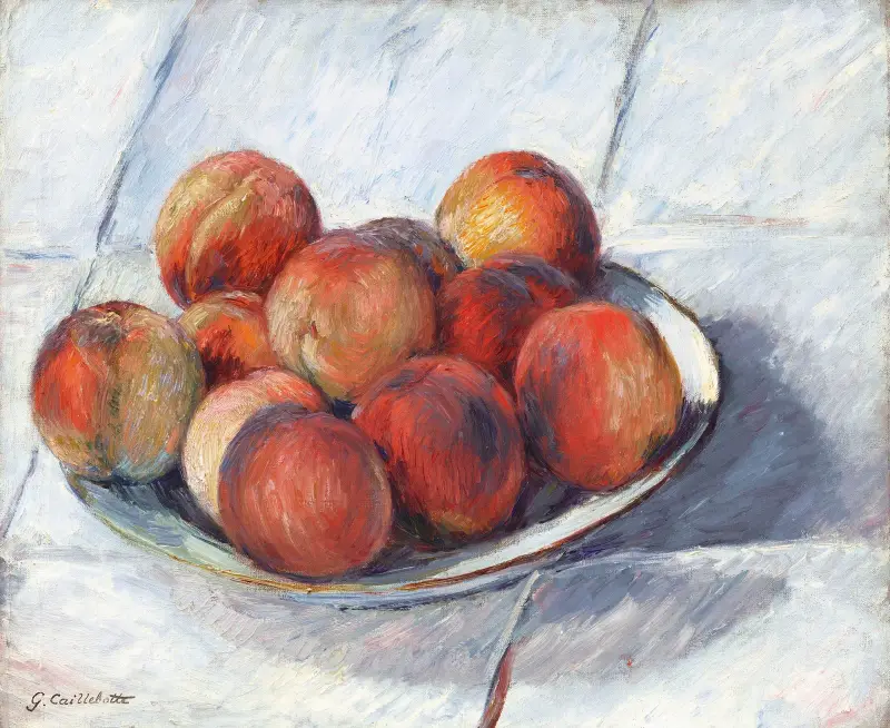L’Assiette de pêches av Gustave Caillebotte