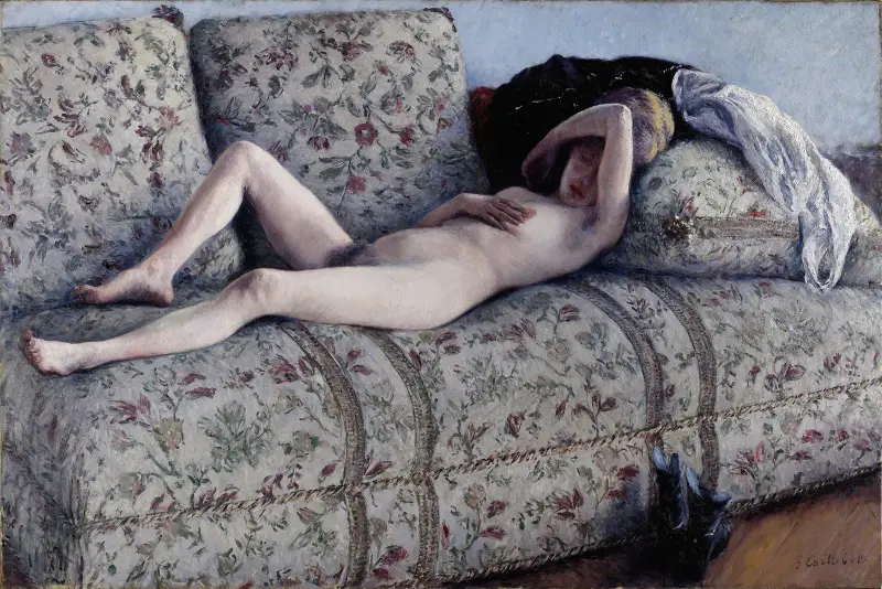 Akt na kanapie, Gustave Caillebotte