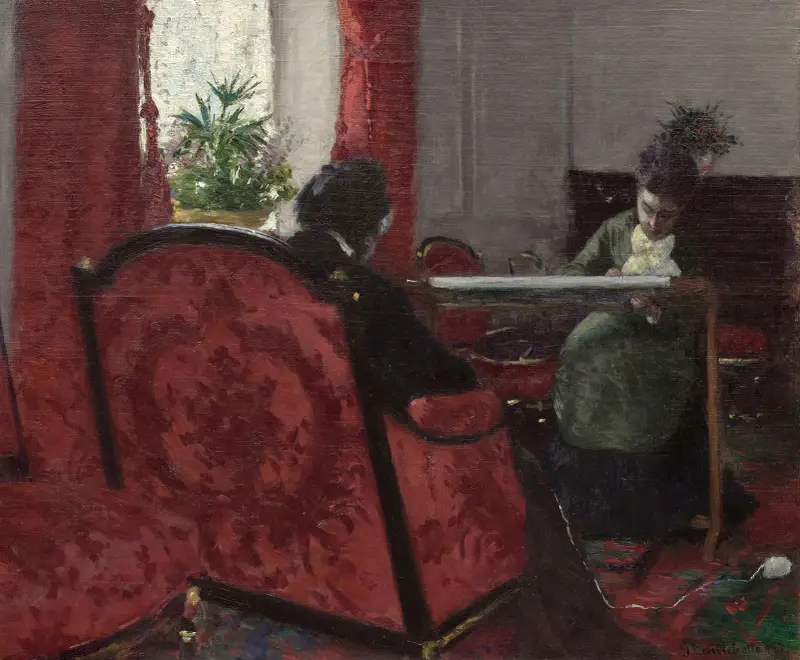 Portraits dans un intérieur av Gustave Caillebotte