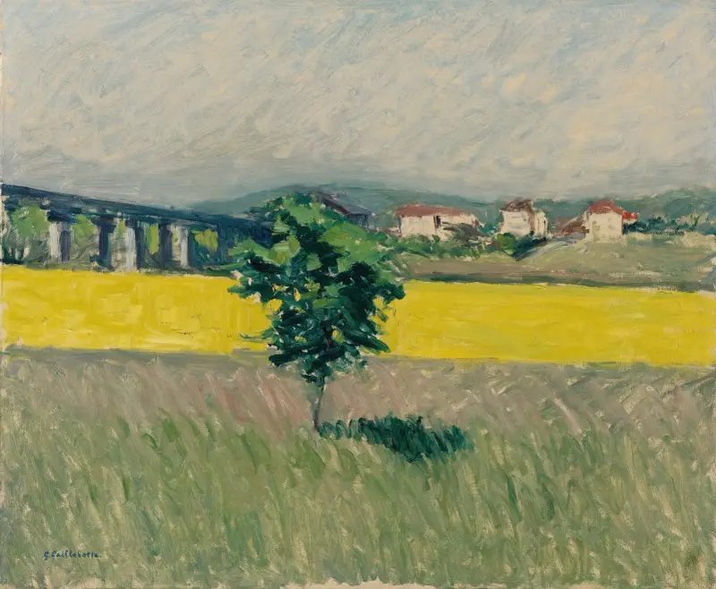 Prairie Au Pont D’argenteuil av Gustave Caillebotte