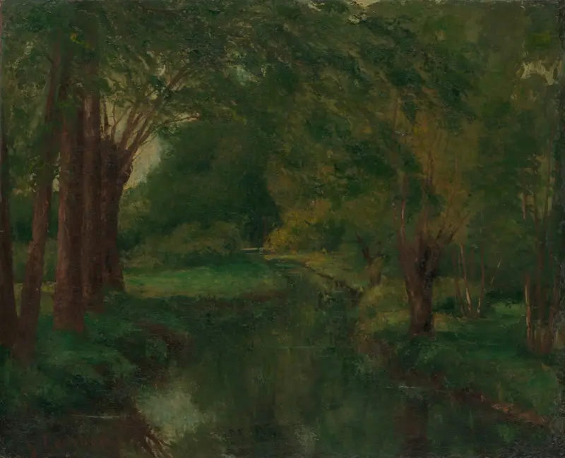 A Brook in a Clearing av Gustave Courbet