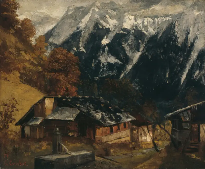 Eine Alpenszene von Gustave Courbet