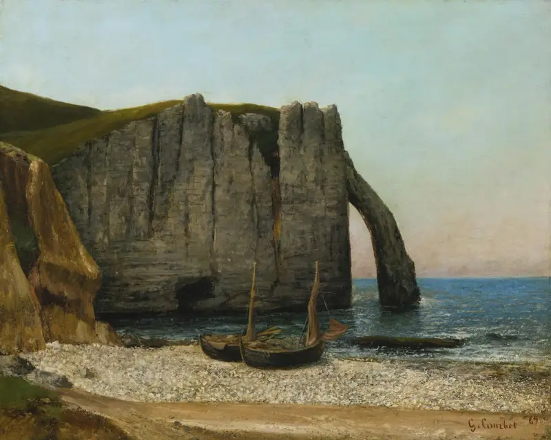 Falaises d’Étretat av Gustave Courbet