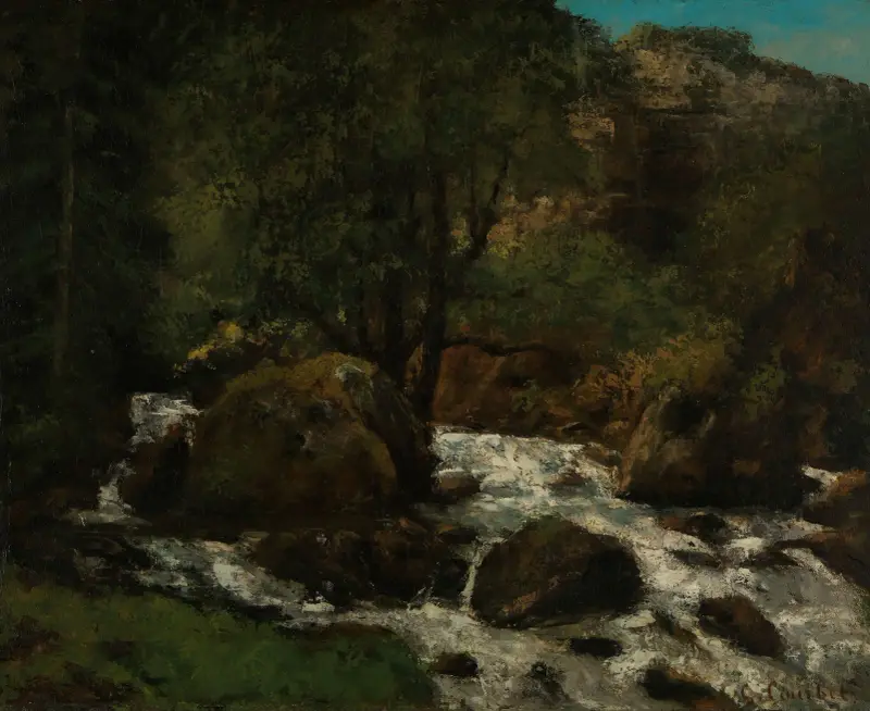 Forest Brook, Jura av Gustave Courbet