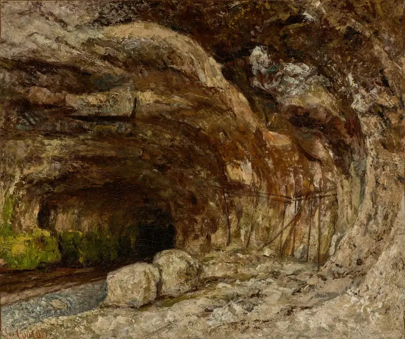 Grotto of Sarrazine near Nans-sous-Sainte-Anne av Gustave Courbet