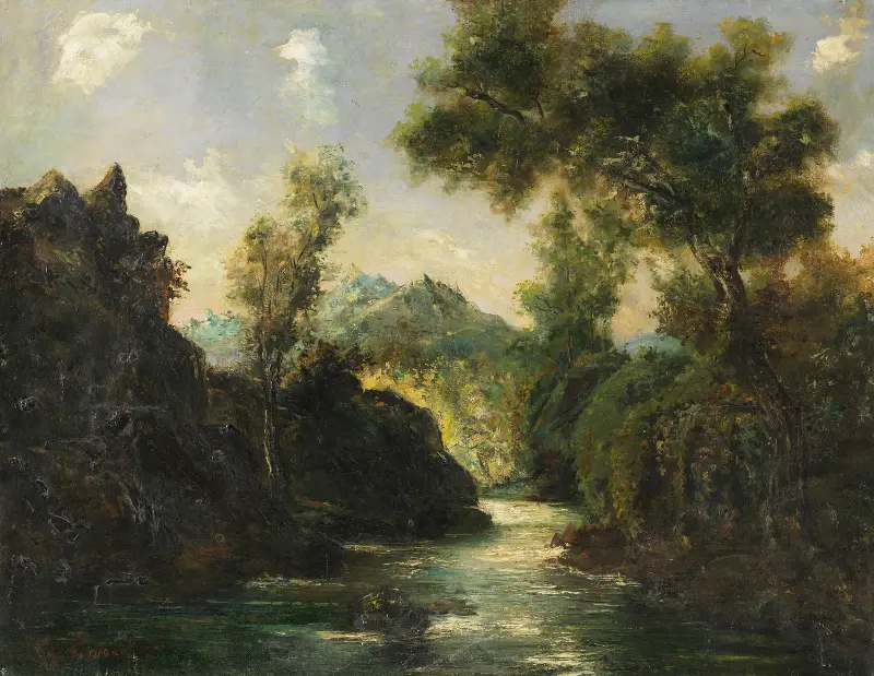 In the Swiss Alps av Gustave Courbet