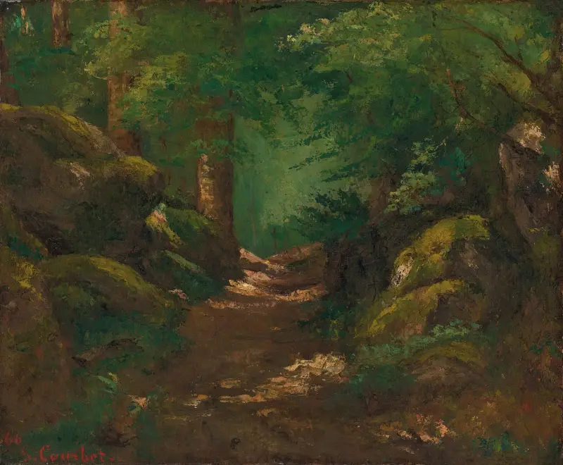 Lesní mýtina, 1866, Gustave Courbet