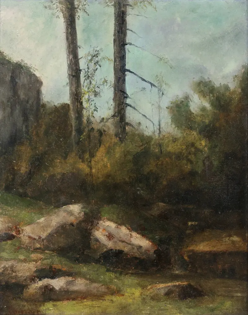 Bussacs viltpark i Saintogne av Gustave Courbet