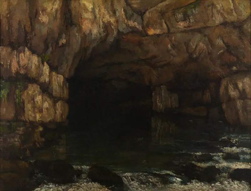 Źródło rzeki Loue, Gustave Courbet