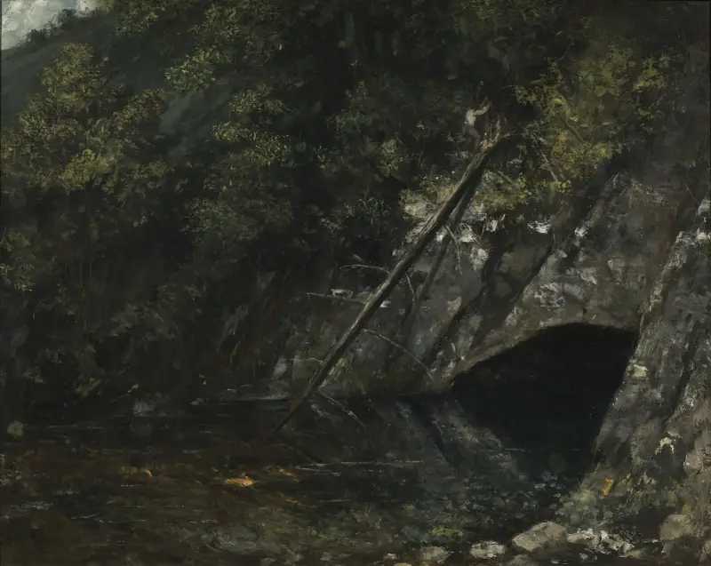 Krajobraz z La Source Bleue, Gustave Courbet