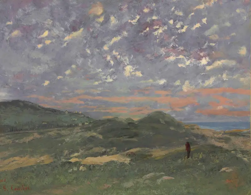 Les Dunes De Deauville av Gustave Courbet