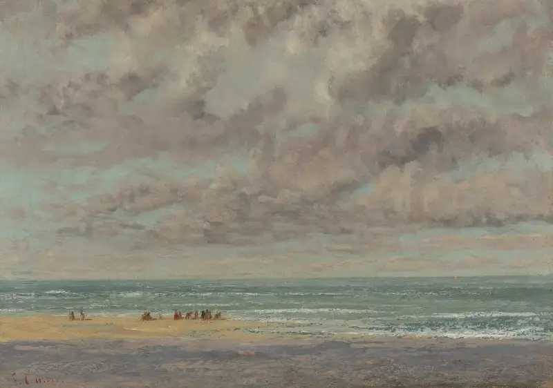 Marine, Les Équilleurs av Gustave Courbet