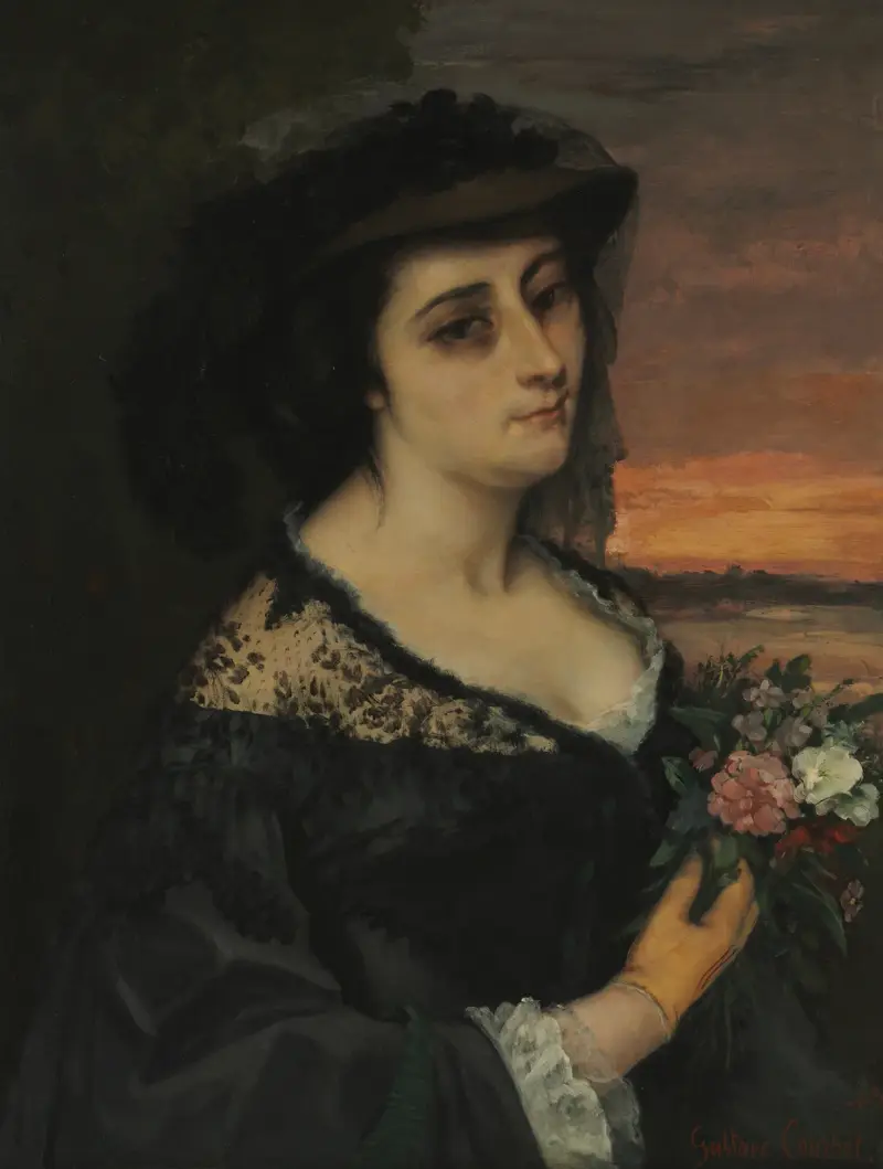 Frau L… (Laure Borreau) von Gustave Courbet