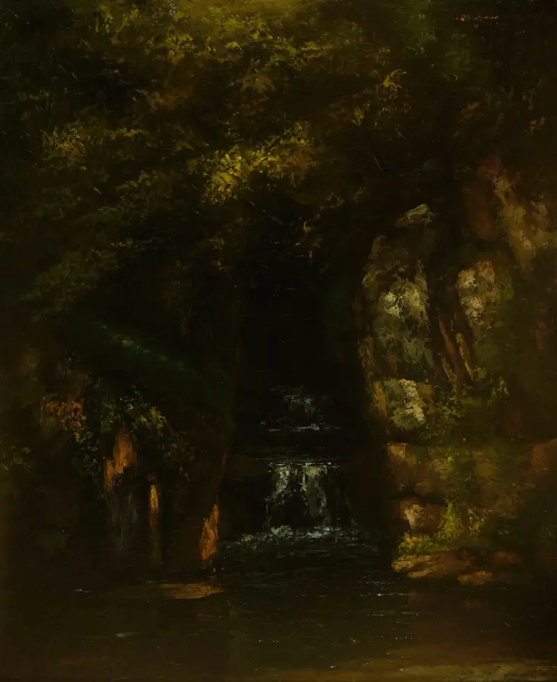 Paysage sans ciel av Gustave Courbet