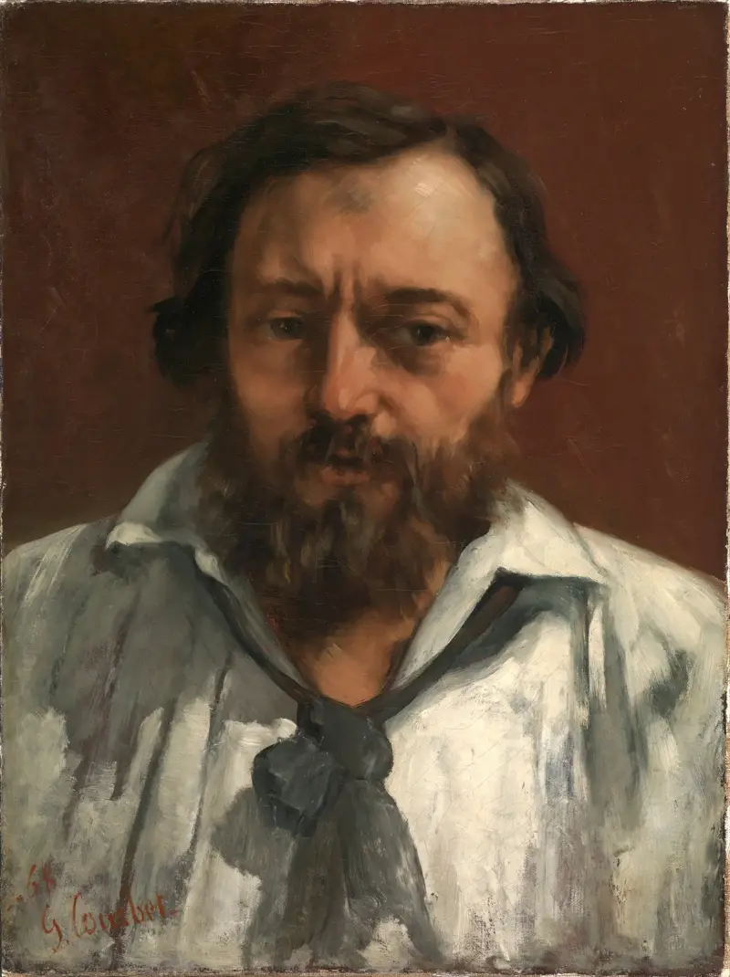 Portrait of the poet Pierre Dupont av Gustave Courbet