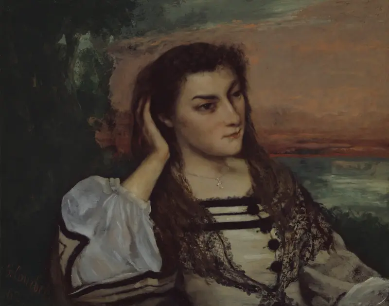 Träumerei (Porträt der Gabrielle Borreau) von Gustave Courbet